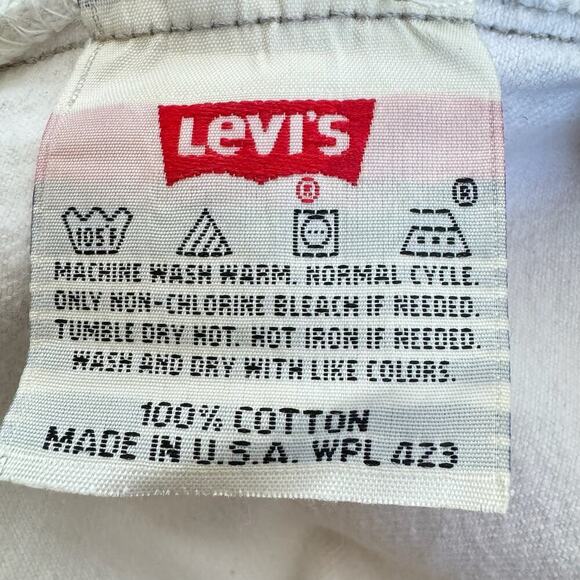 Vintage LEVI'S 501 Cream Jeans - Picture 12 of 13